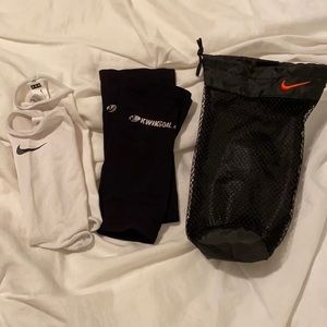 Nike Bag, Nike White Soccer Sleeves, KwikGoal.com Soccer Sleeves